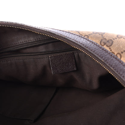 Gucci Monogram Web Medium Half Moon Hobo Dark Brown 7 of 13