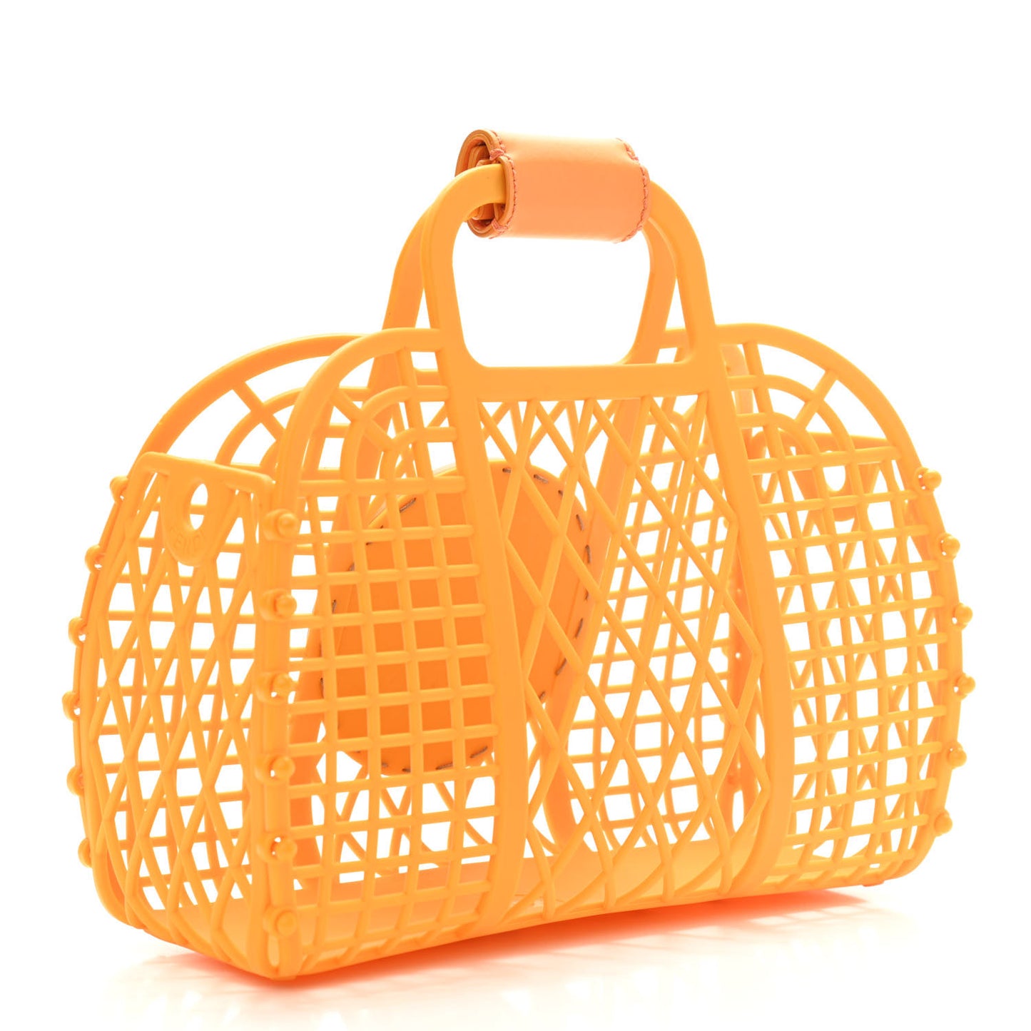 Recycled Plastic Vitello Liberty Matte Small Fendi Basket Clementine