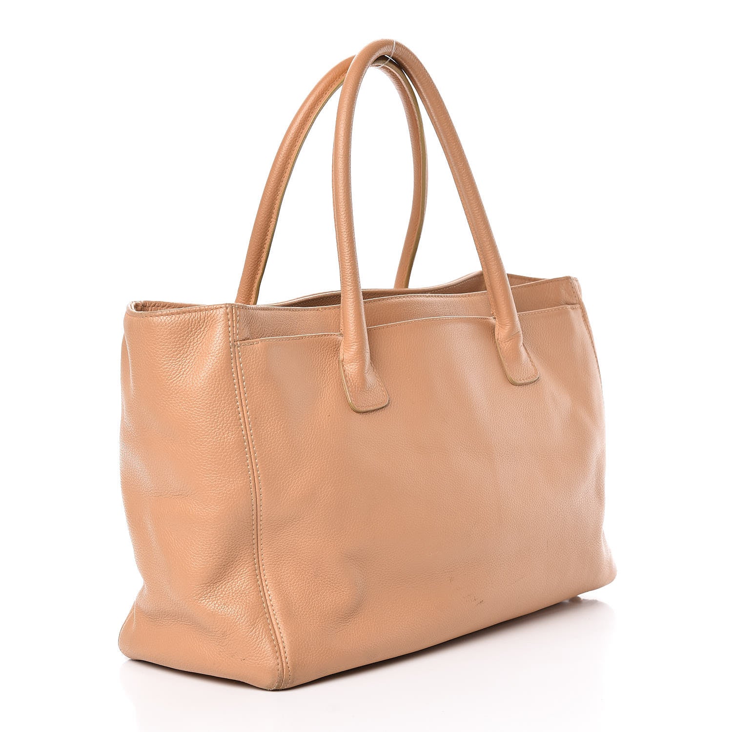 Chanel Calfskin Cerf Executive Shopper Tote Light Beige 3 of 20