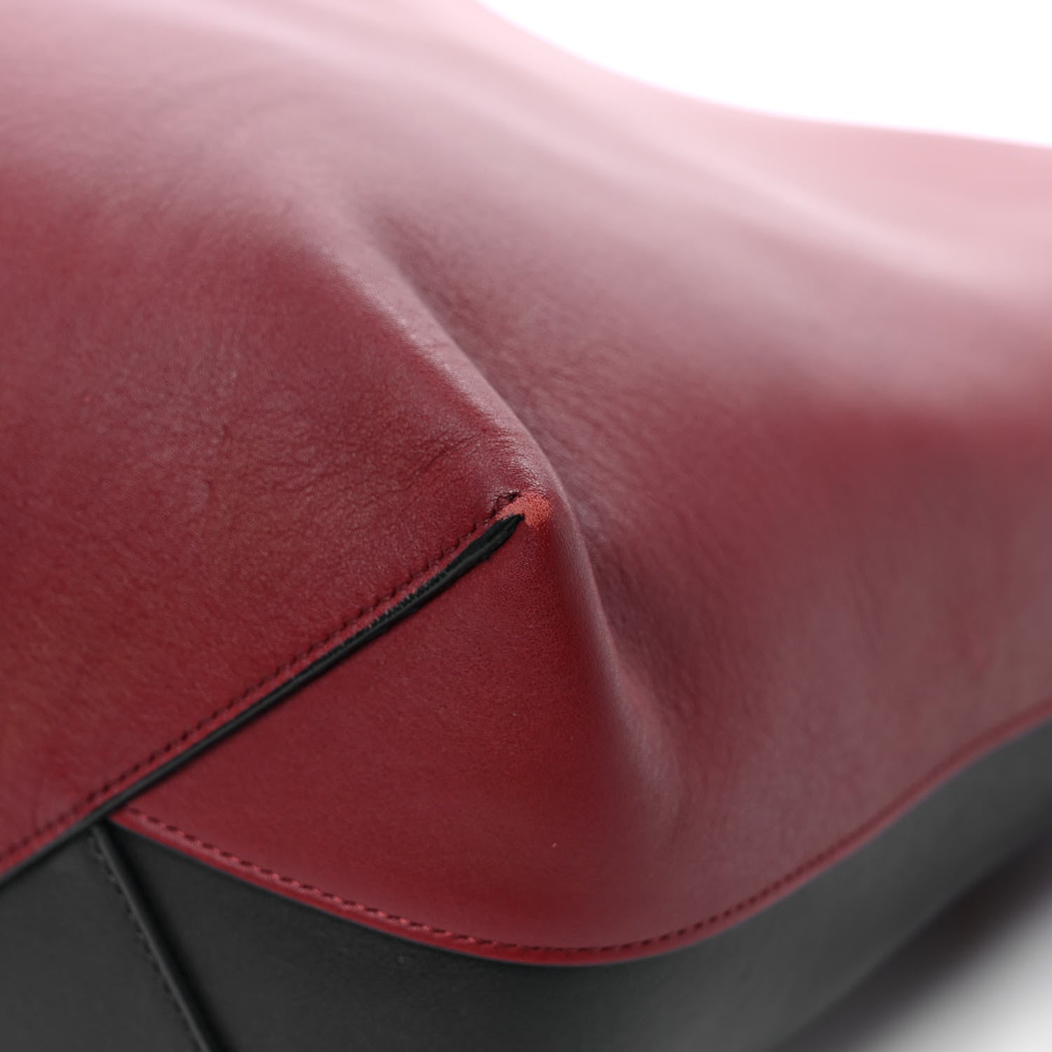 Celine Shiny Smooth Calfskin Small Twisted Cabas Dark Ruby Navy 11 of 11