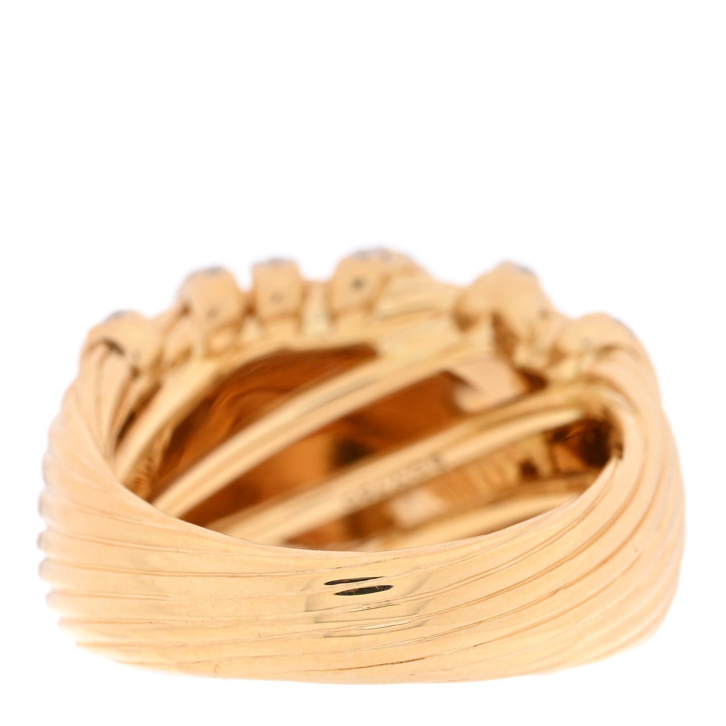18K Yellow Gold Diamond 15mm Helena Ring 55 7.25