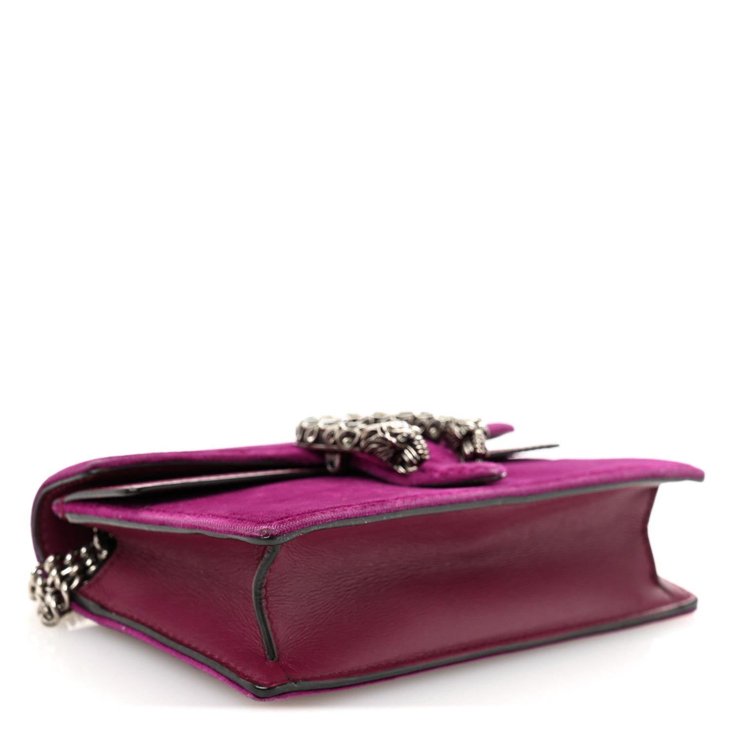 Gucci Velvet Super Mini Dionysus Shoulder Bag Fuchsia Violet Cyclamen 4 of 10