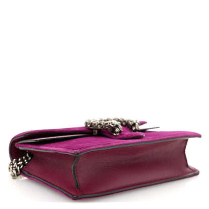 Gucci Velvet Super Mini Dionysus Shoulder Bag Fuchsia Violet Cyclamen 4 of 10