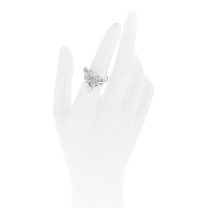 Chanel 18K White Gold Diamond Plume De Chanel Ring 53 6.5 2 of 5
