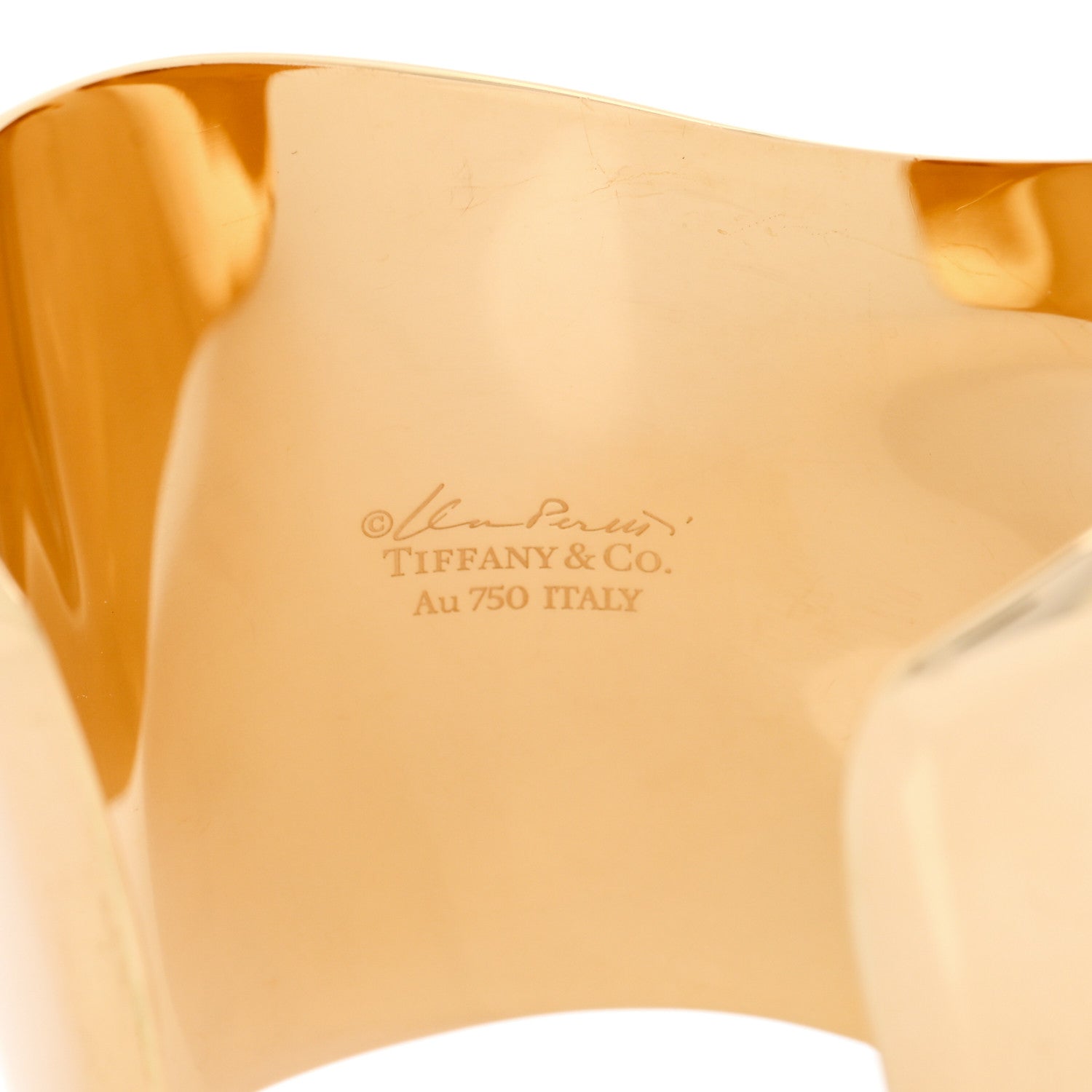 Tiffany 18K Yellow Gold Medium Elsa Peretti Right Wrist Bone Cuff Bracelet 3 of 3