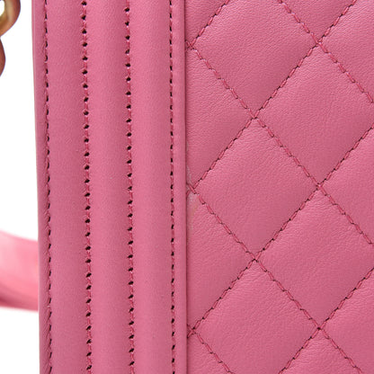 Chanel Calfskin Quilted Medium Boy Flap Pink 12 of 13