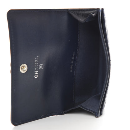 Chanel Calfskin Quilted Boy Flap Card Holder Wallet Blue 5 of 9