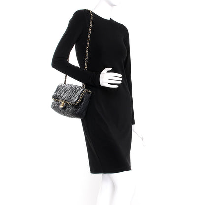 Chanel Calfskin Quilted Medium Chain Me Flap Black 2 of 8