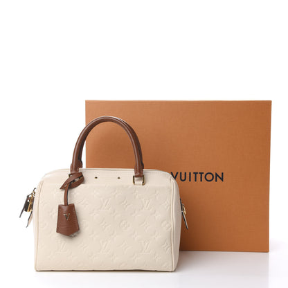 Louis Vuitton Empreinte Calfskin Speedy Bandouliere 25 NM Creme Caramel 11 of 11