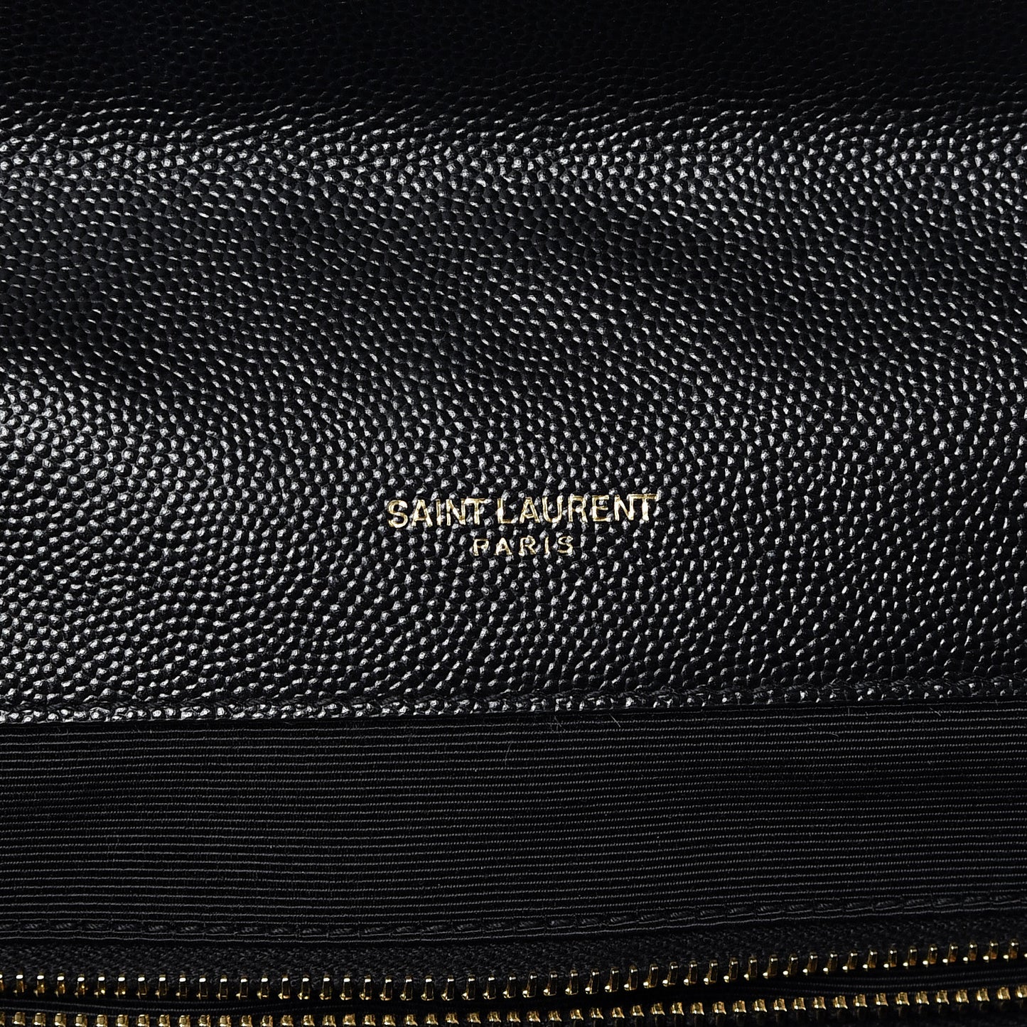 Grain De Poudre Matelasse Chevron Large Monogram Satchel Black