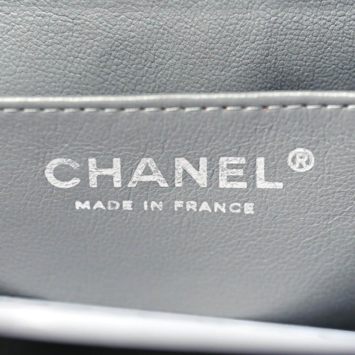 Lambskin Quilted Jumbo Single Flap Grey