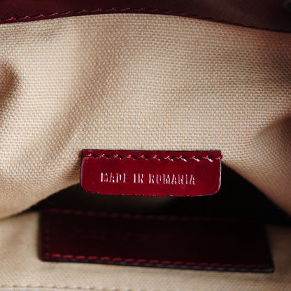 Burberry Nova Check Heart Backpack Berry Red 7 of 9