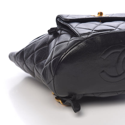 Chanel Lambskin Quilted CC Chain Backpack Black 8 of 10