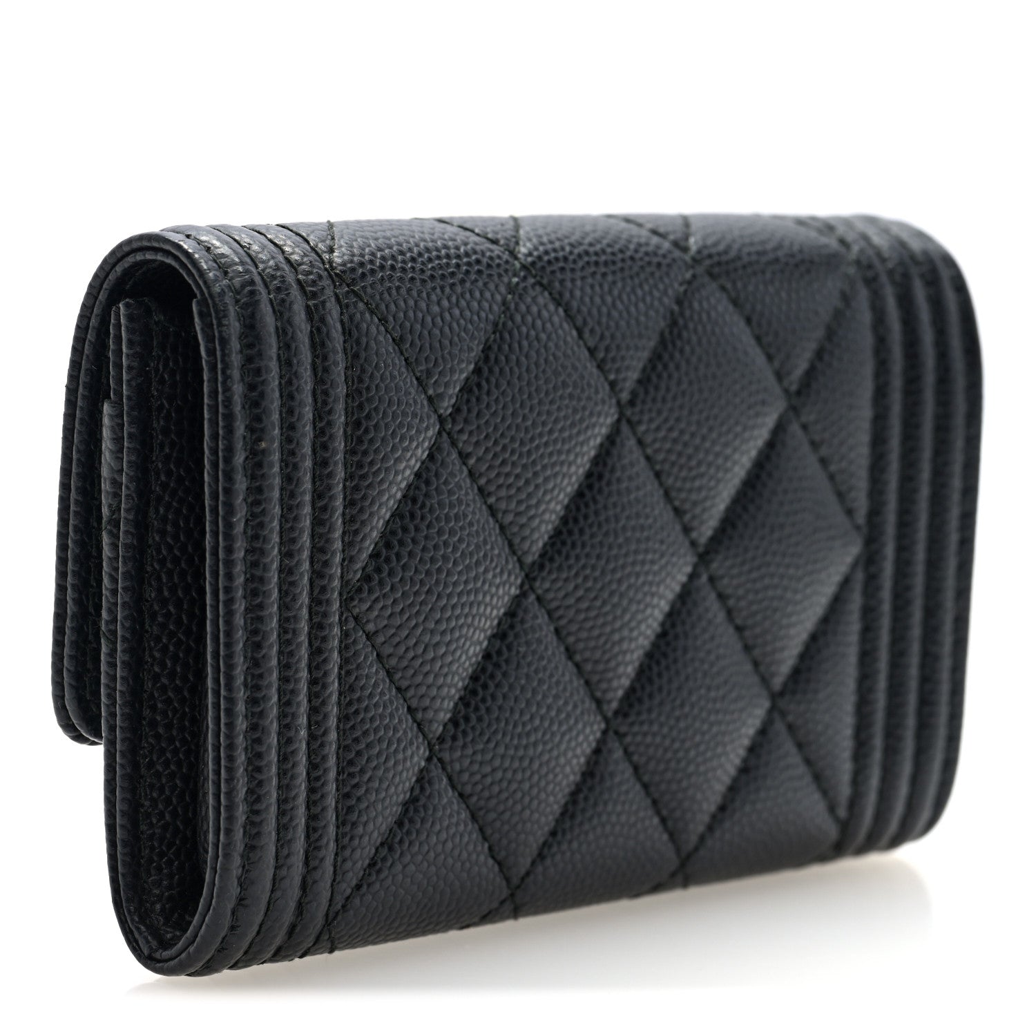 Chanel Caviar Quilted Boy Flap Card Holder Black 4 of 8