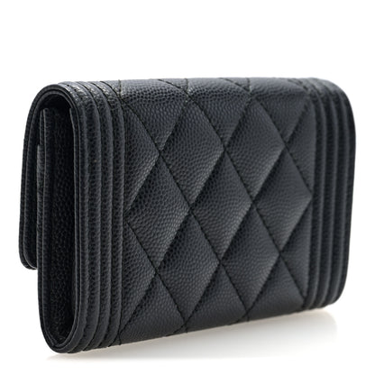 Chanel Caviar Quilted Boy Flap Card Holder Black 4 of 8