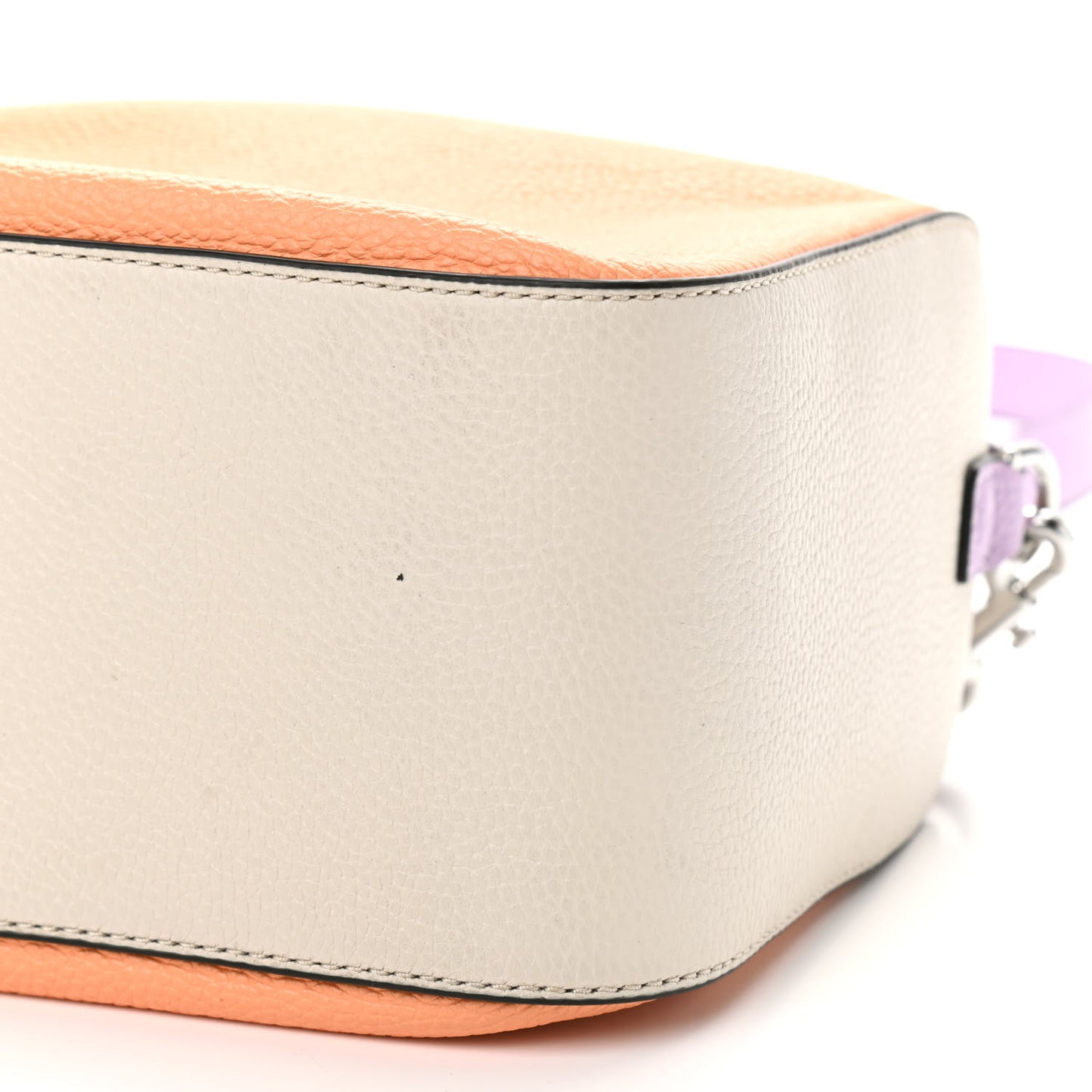 Colorblock Calfskin Soft Box 23 Shoulder Bag Orange Chiffon Multicolor