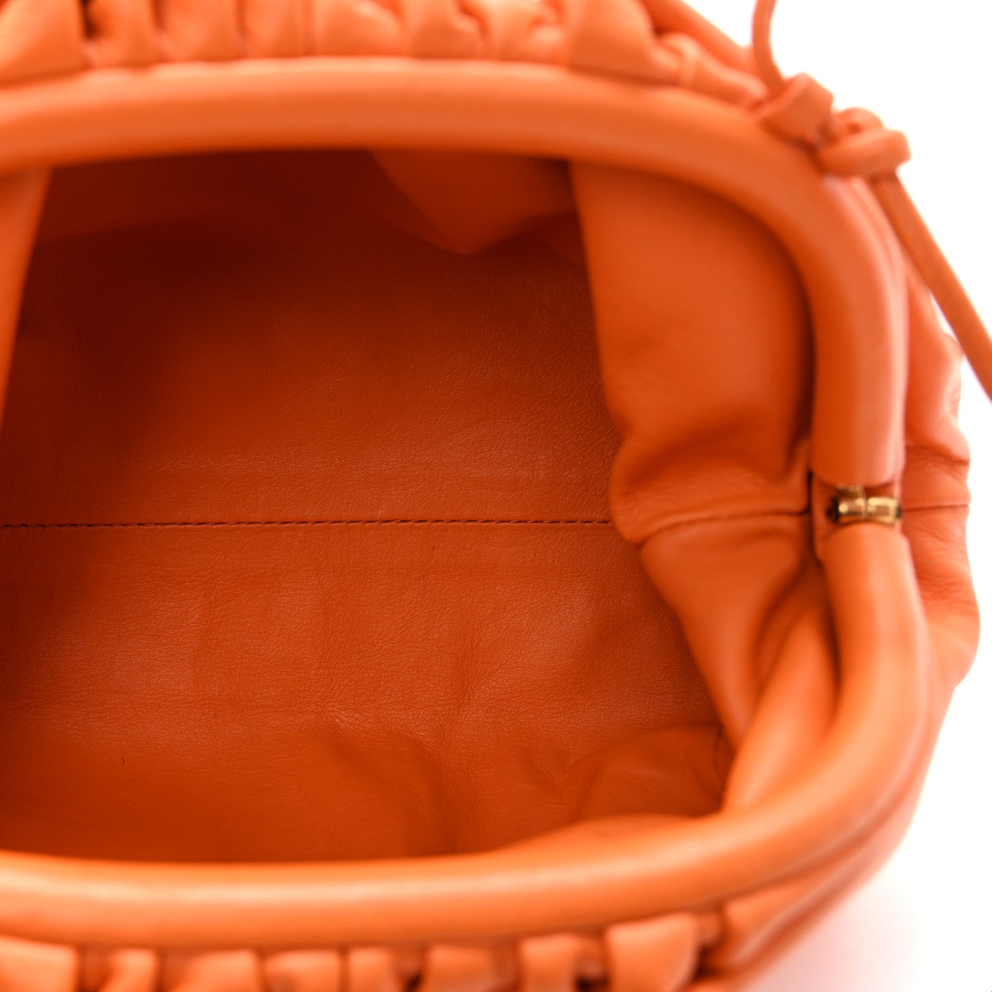 Butter Calfskin The Mini Pouch Light Orange