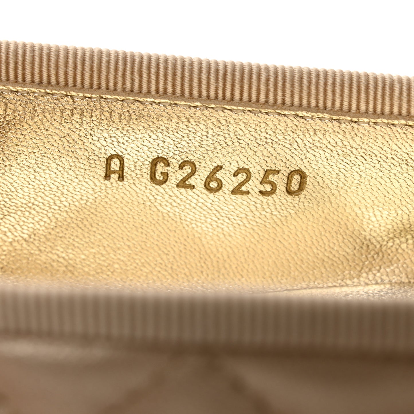 Iridescent Lambskin Quilted CC Cap Toe Ballerina Flats 39.5 Light Gold