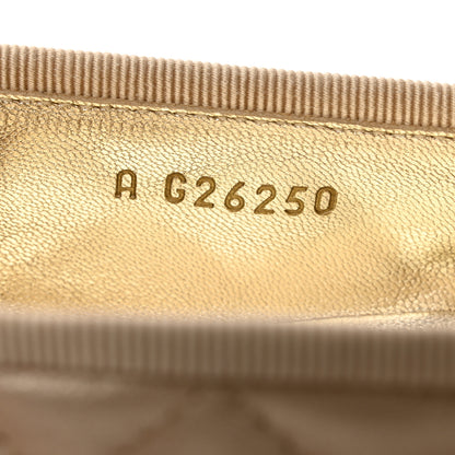 Chanel Iridescent Lambskin Quilted CC Cap Toe Ballerina Flats 39.5 Light Gold 8 of 9