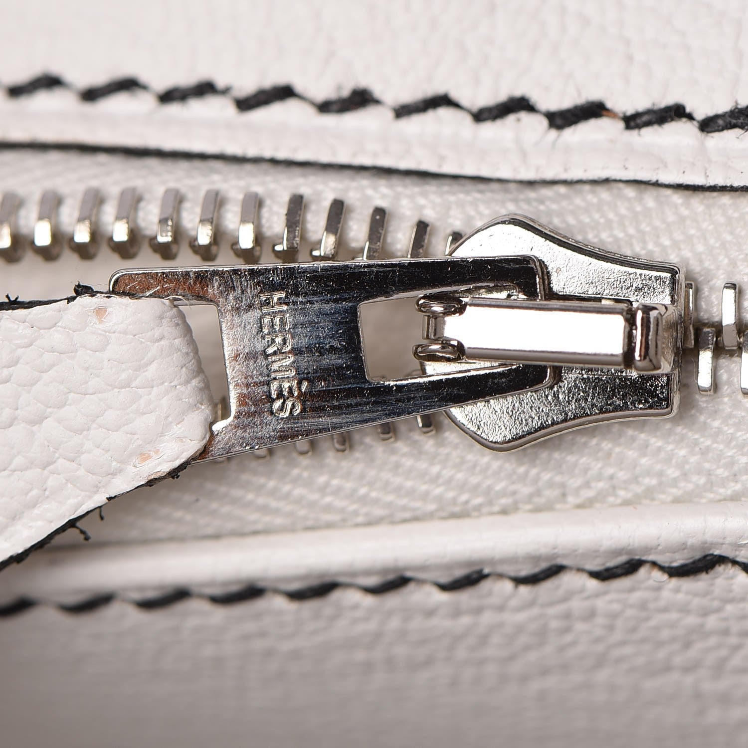 Hermes Swift Horseshoe Birkin 25 Black White 14 of 35