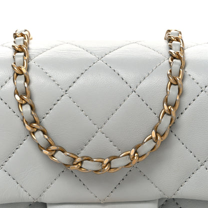 Chanel Lambskin Quilted Mini Pearl Crush Flap Light Grey 8 of 11