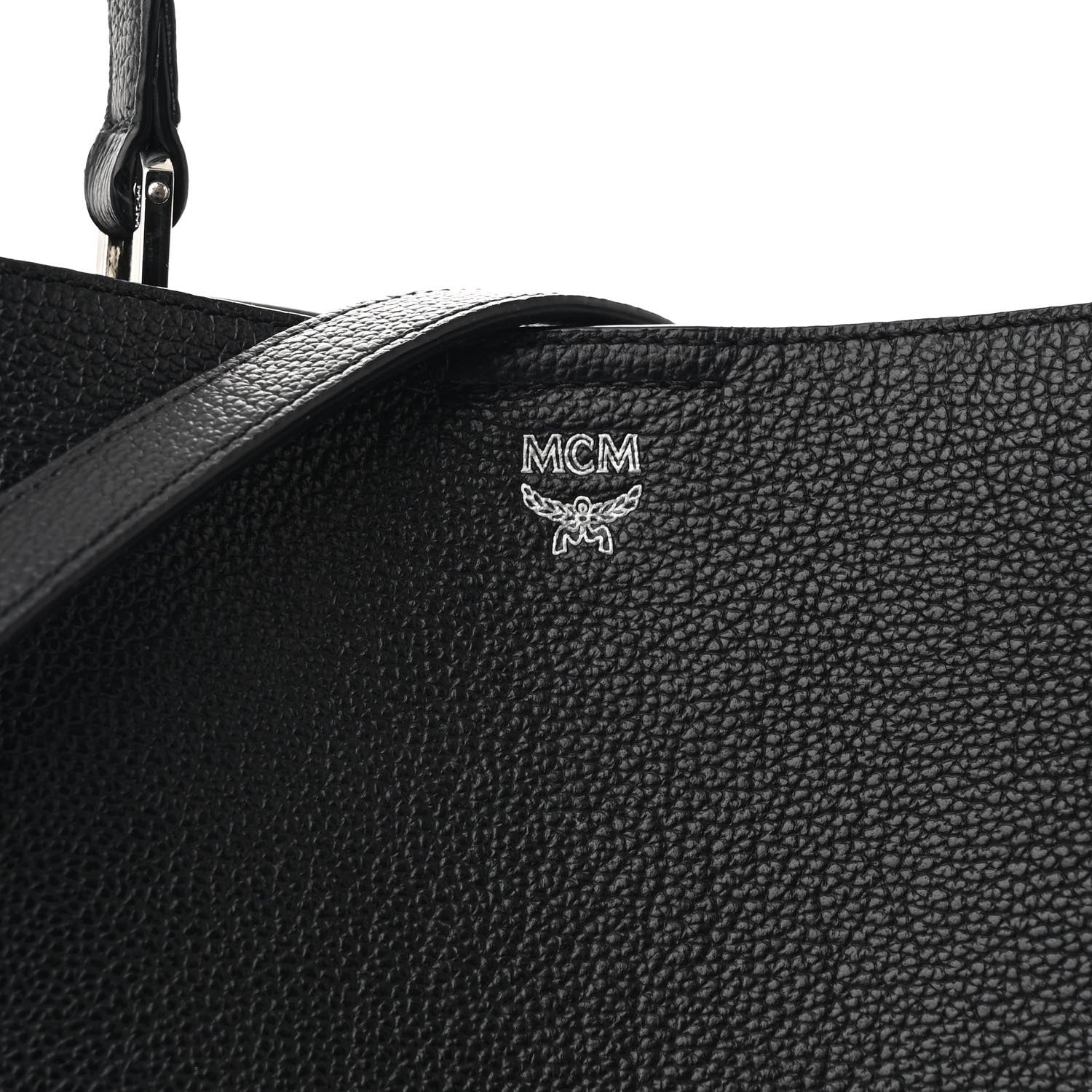 MCM Grained Calfskin Visetos Medium Sarah Hobo Black 8 of 11