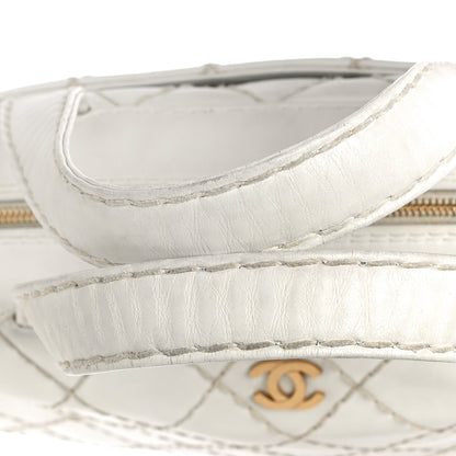 Chanel Calfskin Wild Stitch Top Handle Bag White 20 of 21