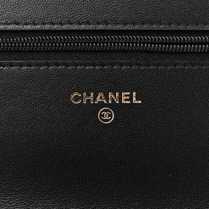 Chanel Lambskin Plexiglass Quilted Coco Love Wallet On Chain WOC Black 6 of 12