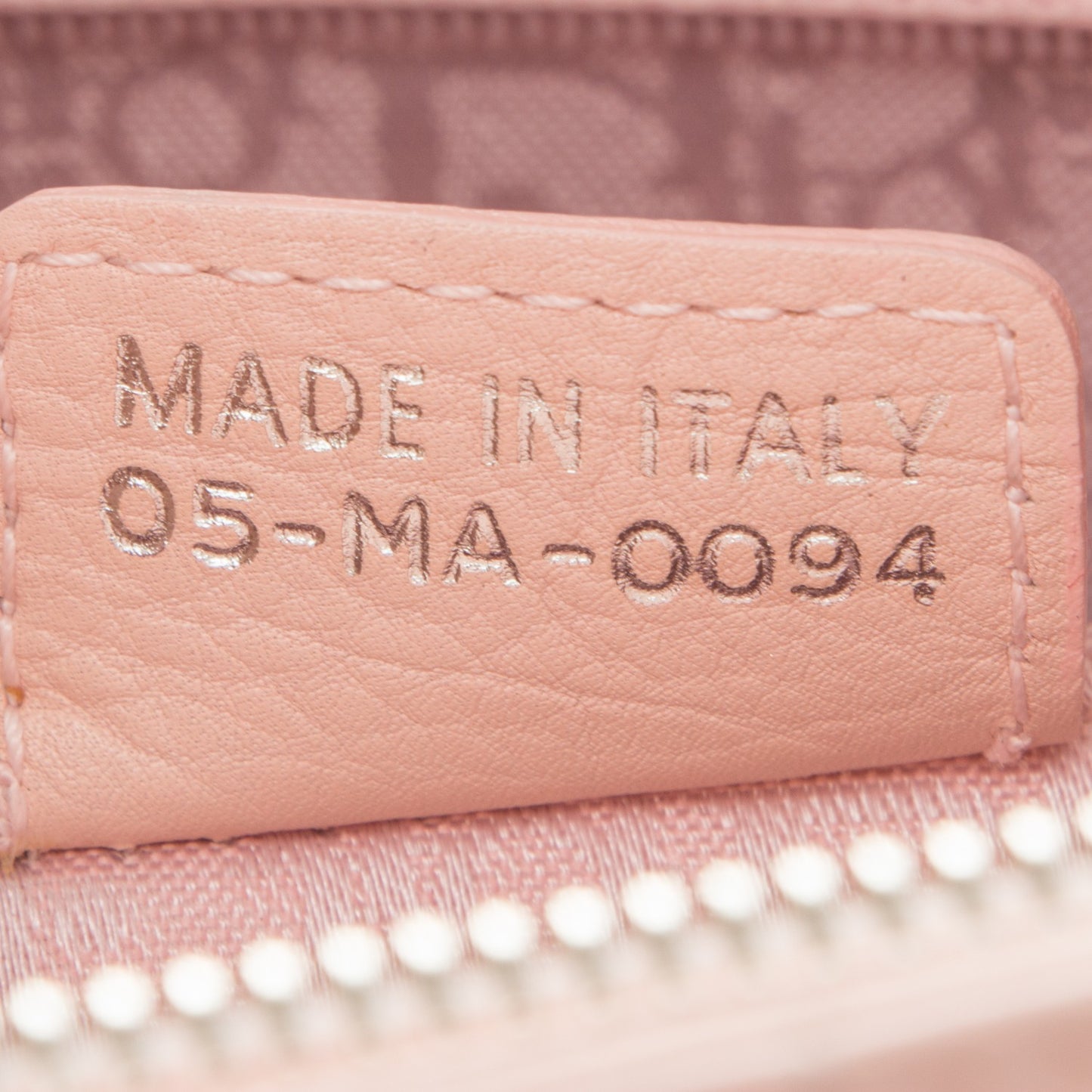 Calfskin Cannage Stitched East West Lady Dior Rose Clair