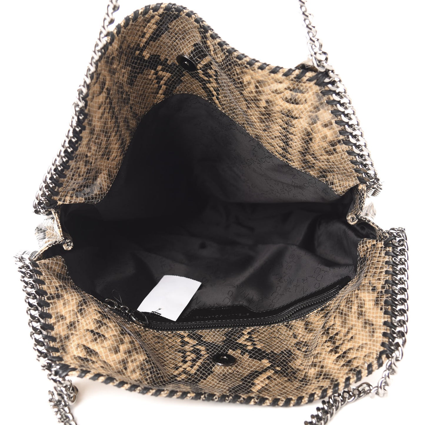 Eco Python Small Falabella Tote Nude