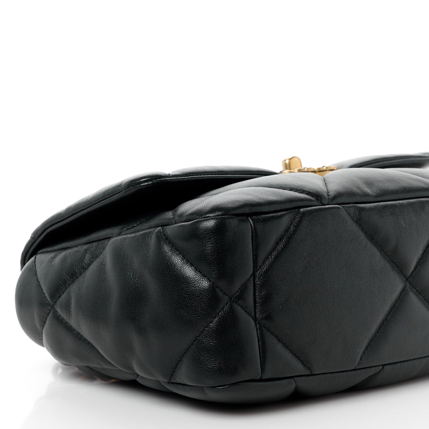 Lambskin Quilted Medium Chanel 19 Flap Black