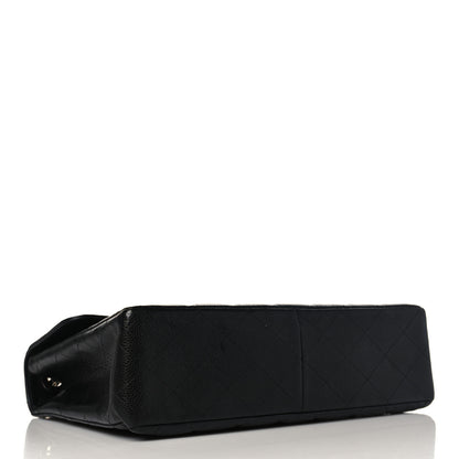 Chanel Caviar Quilted Jumbo Single Flap Black 4 of 10