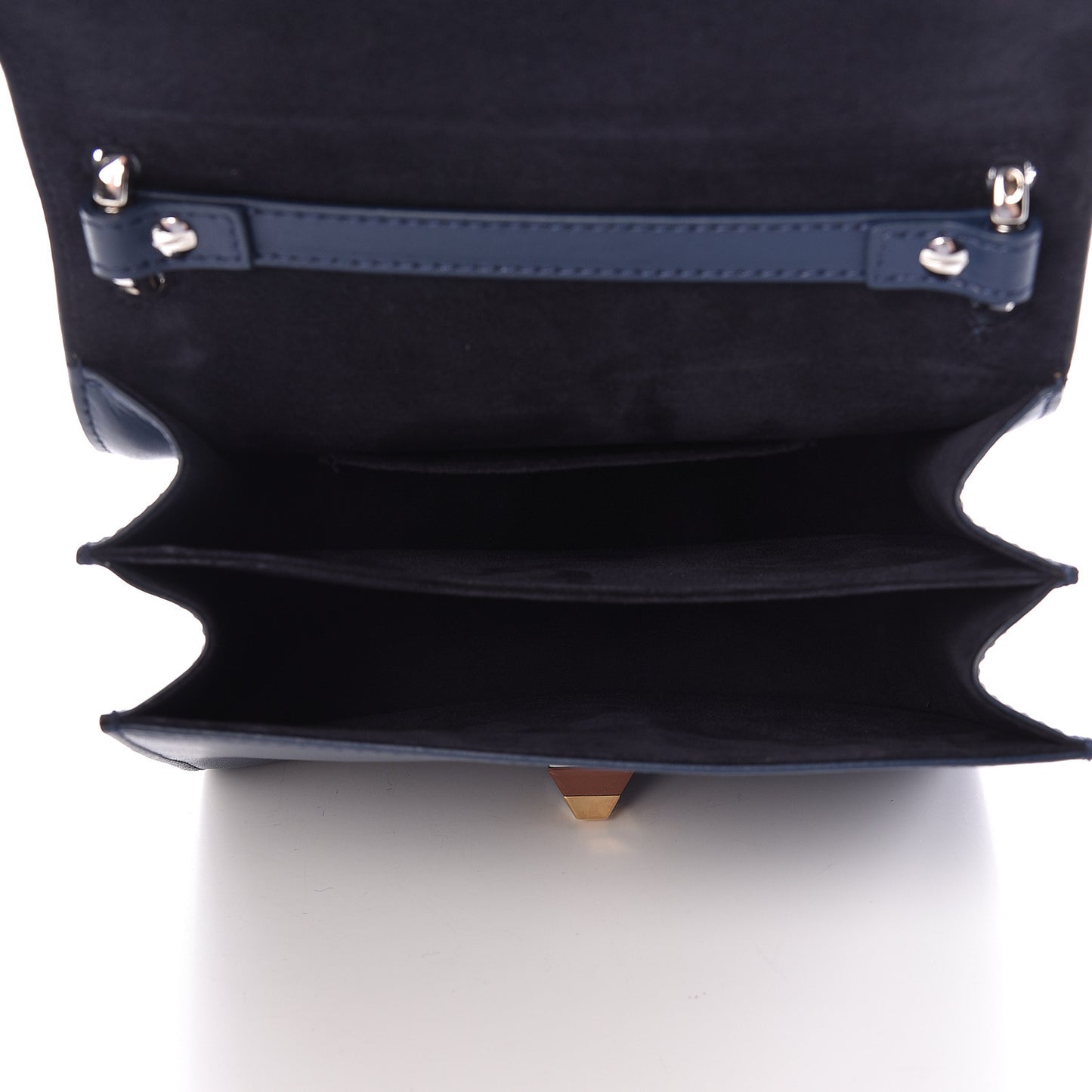 Calfskin Crystal Studded Small Kan I Shoulder Bag Blueberry Multicolor