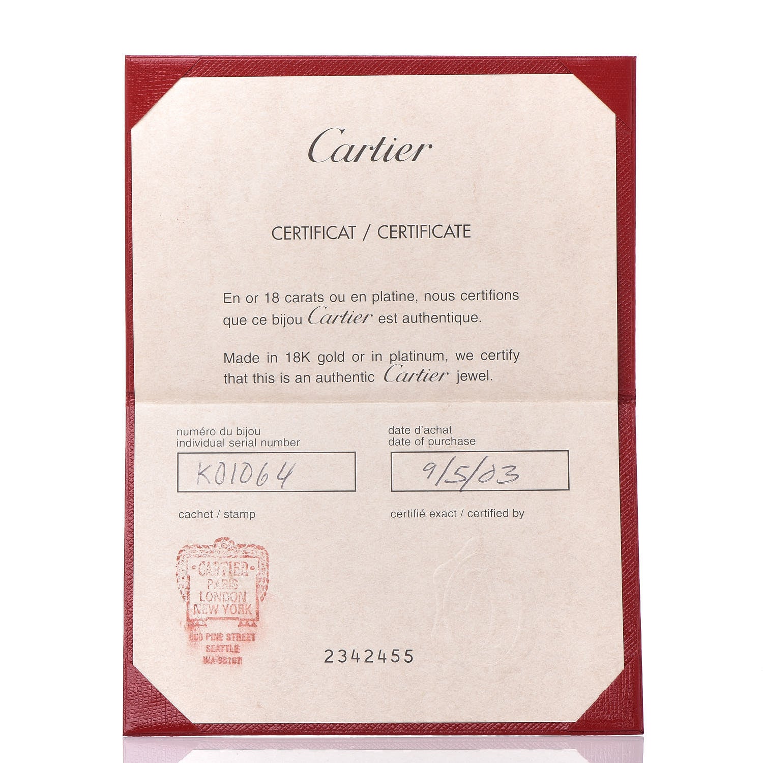 Cartier 18K White Gold 5.5mm LOVE Ring 50 5.25 5 of 6