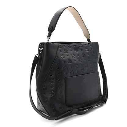 MCM Calfskin Ottomar Large Klara Hobo Black Black 3 of 11