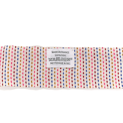Hermes Silk Chevaloscope Neon Twilly White Bleu Rouge 3 of 6