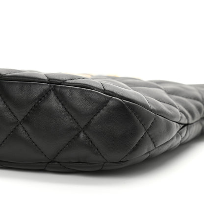 Chanel Lambskin Quilted CC Links Hobo Black 10 of 11