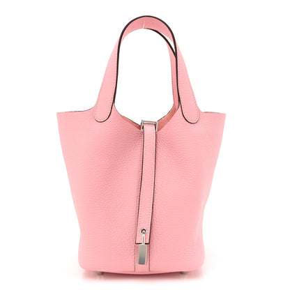 Hermes Taurillon Clemence Picotin Lock 18 PM Rose Sakura 1 of 11