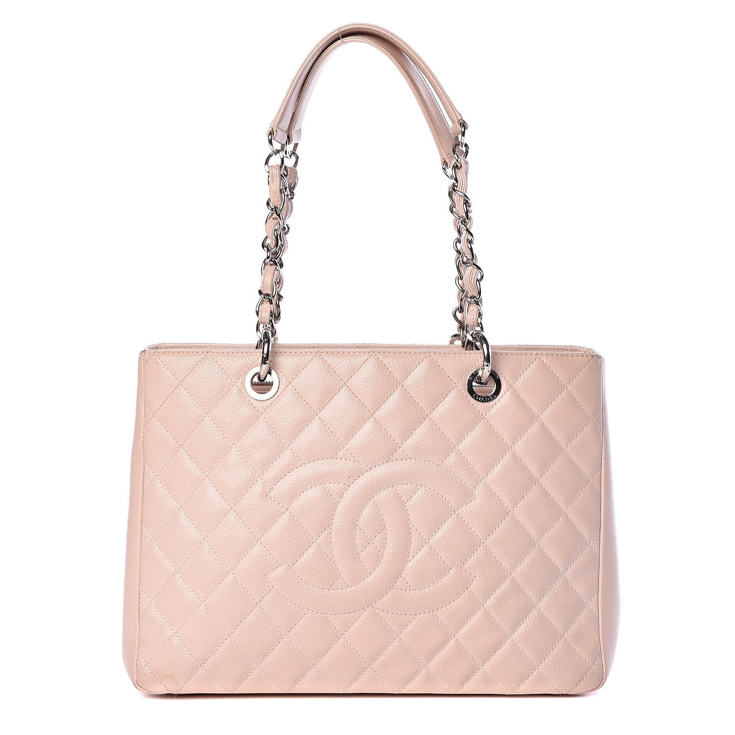 Caviar Quilted Grand Shopping Tote GST Light Pink