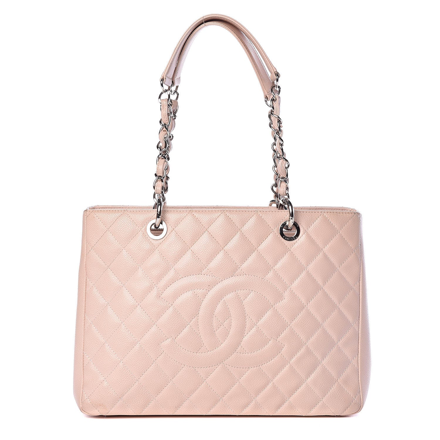 Chanel Caviar Quilted Grand Shopping Tote GST Light Pink 1 of 12