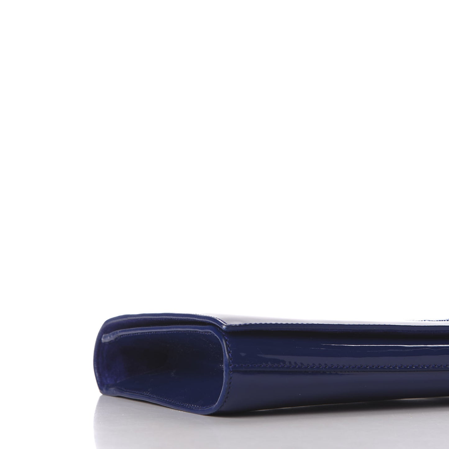 Patent Calfskin Monogram Large Belle De Jour Clutch Royal Blue