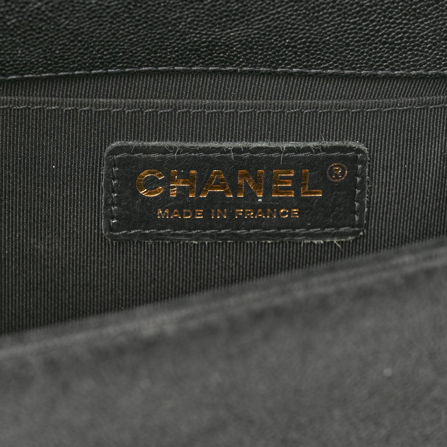 Chanel Caviar Chevron Quilted Medium Boy Flap Black 6 of 14