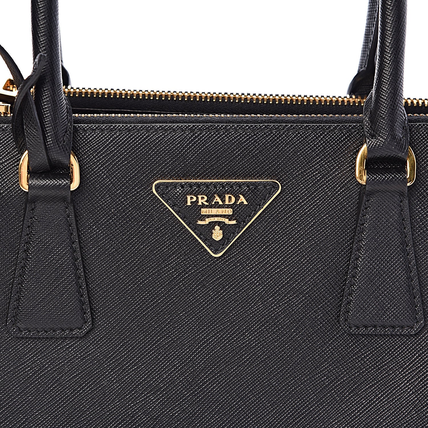 Prada Saffiano Small Galleria Double Zip Tote Black 11 of 11