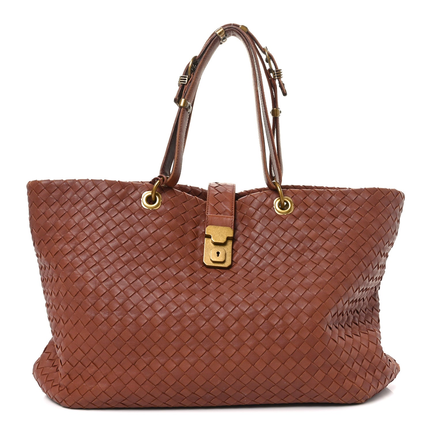 Bottega Veneta Nappa Intrecciato Large Capri Tote Tea 1 of 12
