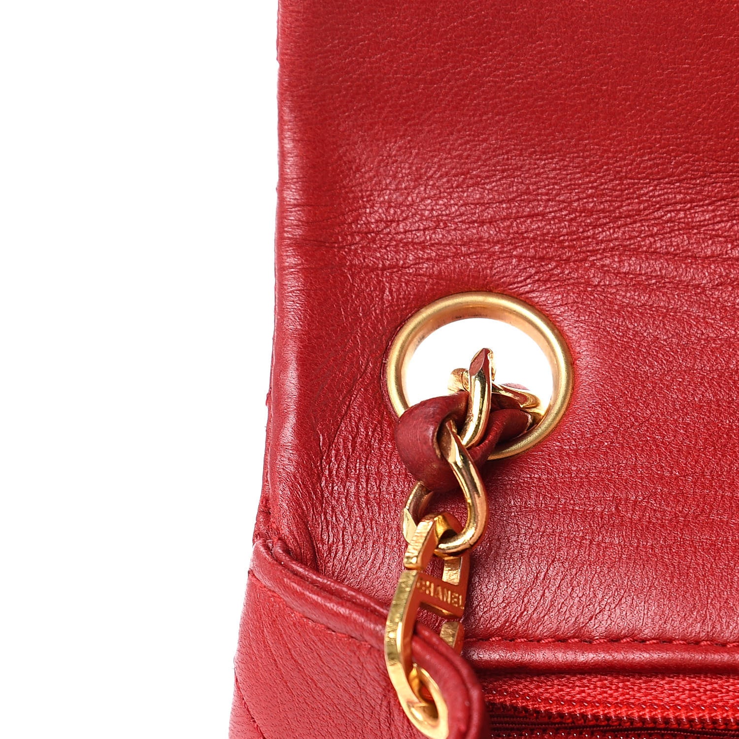 Chanel Lambskin Quilted Mini Square Flap Red 16 of 16
