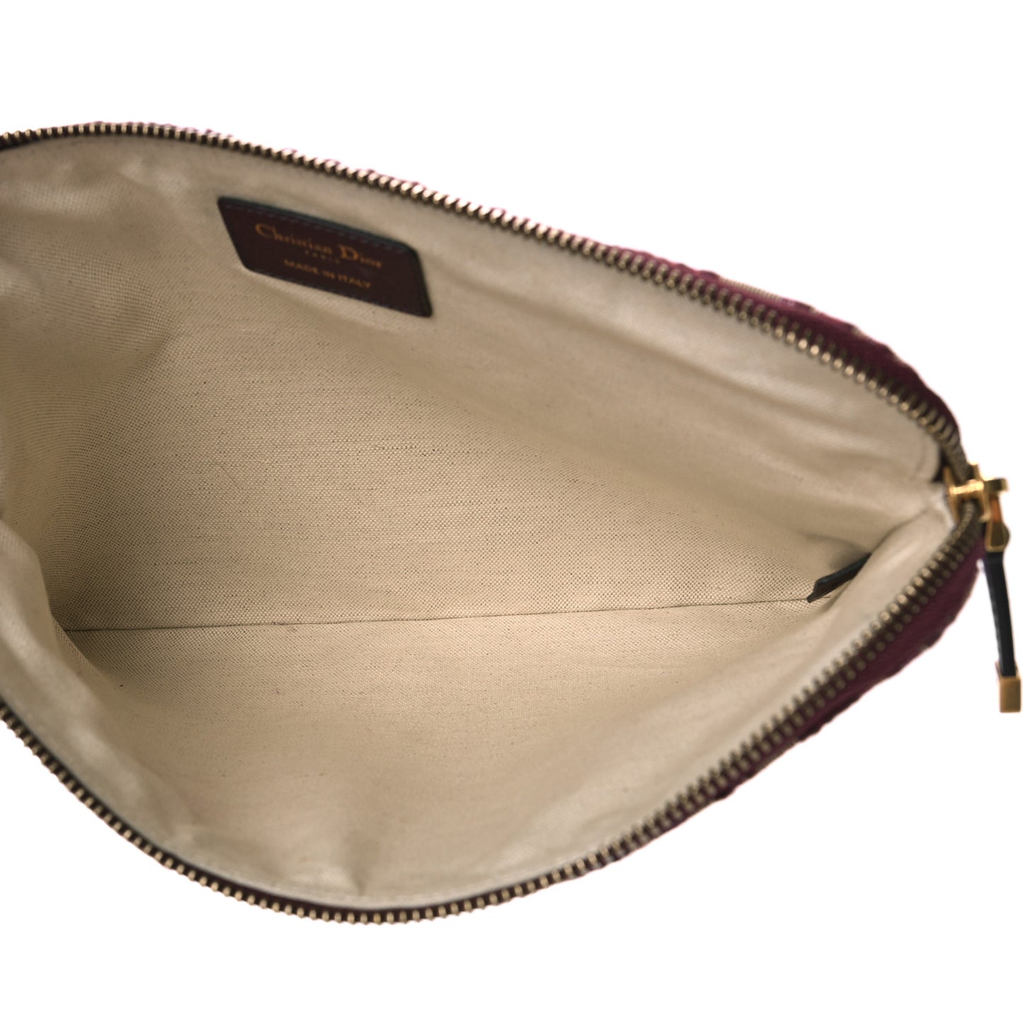 Oblique Logo Pouch Burgundy