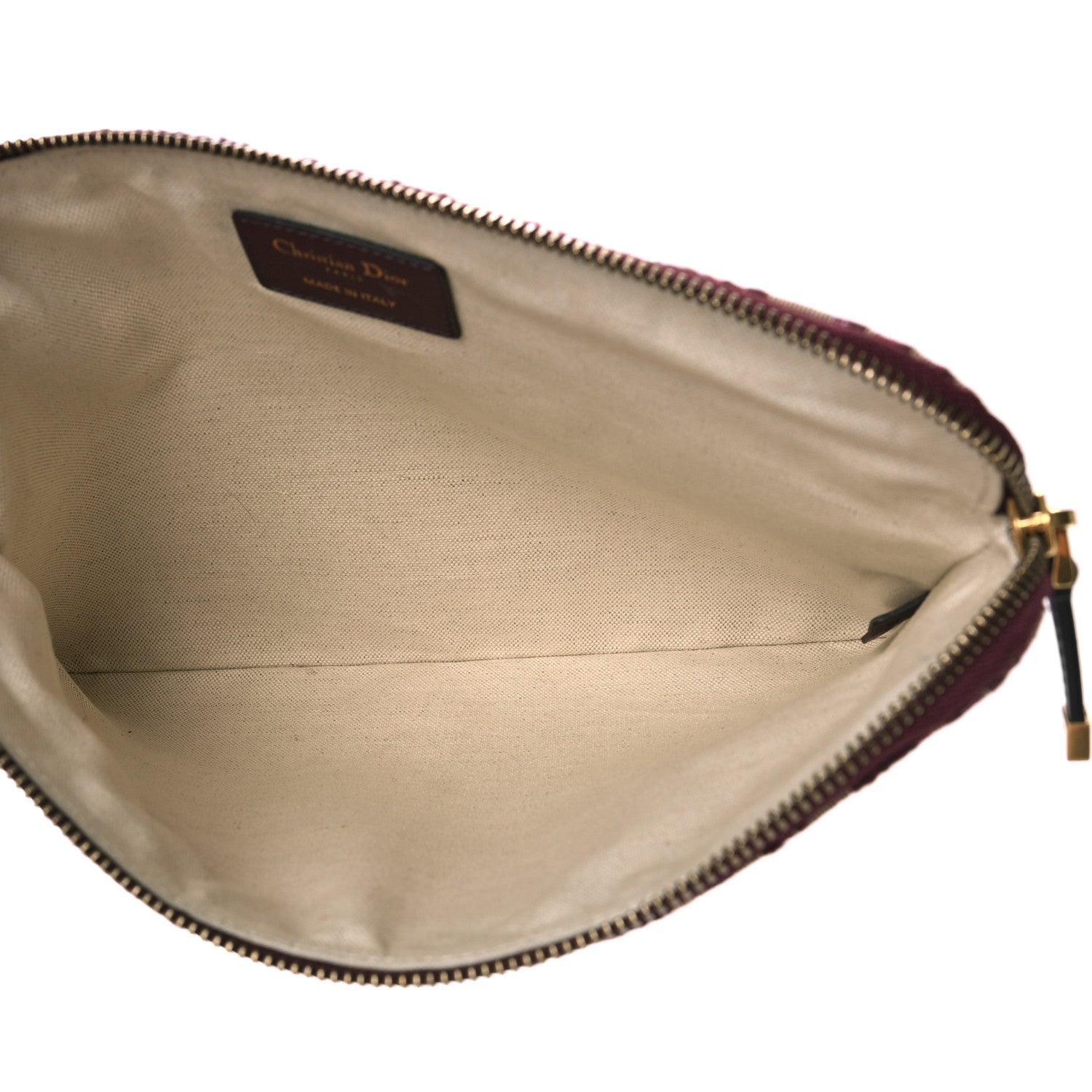 Christian Dior Oblique Logo Pouch Burgundy 5 of 8