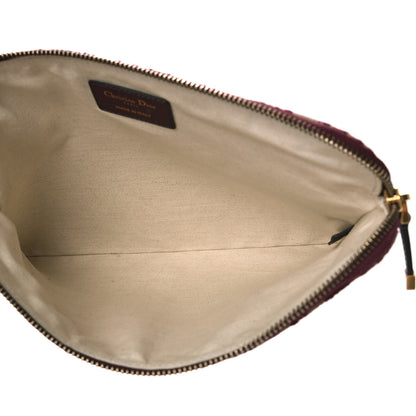 Christian Dior Oblique Logo Pouch Burgundy 5 of 8