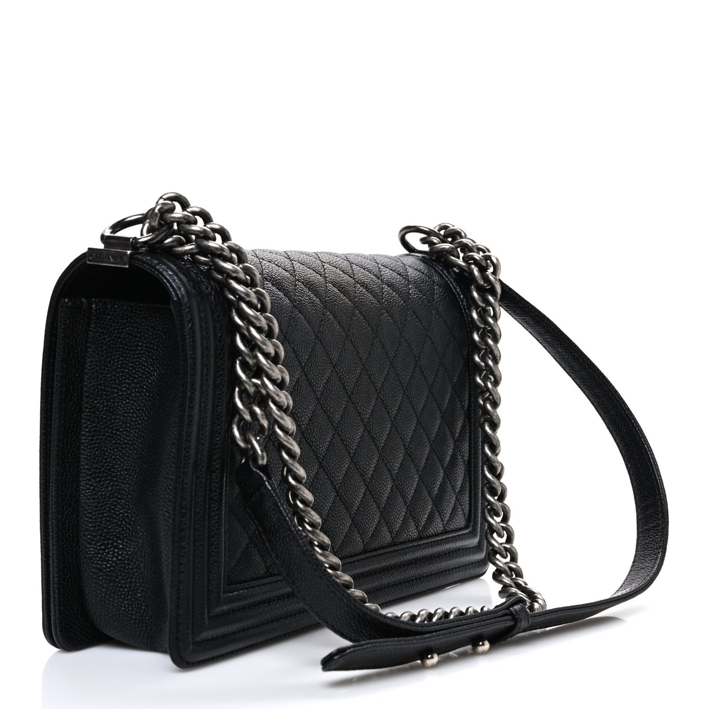 Caviar Quilted New Medium Boy Flap Black