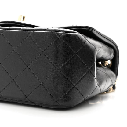 Chanel Lambskin Quilted Mini Square Flap Black 11 of 12